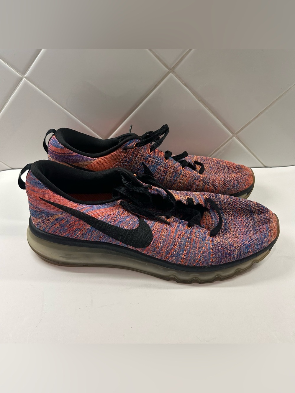 2015 Nike Flyknit Max Men's Running Shoes Multicolor Size 12 Sneakers